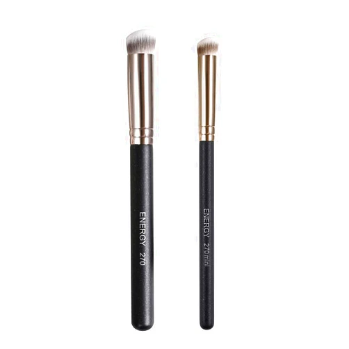 ENERGY Foundation Brushes Set Professional Under Eye Concealer Brushes Perfect For Blending Liquid Cream or Flawless Powder Cosmetics Buffing Stippling Concealer Premium Synthetic Bristles