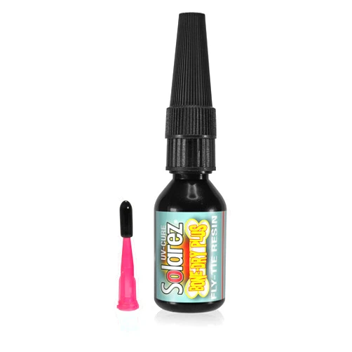 SOLAREZ Ultra Thin Bone-Dry Plus Clear UV Cure Fly Tie Resin (.5oz) w/Ultra Fine Applicator Tip (Included) - High Gloss, Low Odor, Extreme Rapid Cure, Great for Bodys, Eyes, Knots - Made in The USA!