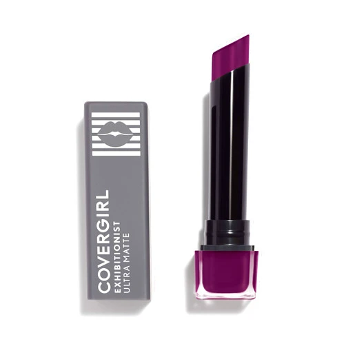 COVERGIRL Exhibitionist Ultra-Matte Lipstick, Transfer-Proof, .11 Fl Oz, 1 Count, Lipstick, Matte Lipstick, Long Lasting Lipstick, No Cracking or Flaking, Increases Lip Moisture