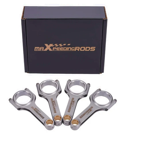 maXpeedingrods H-Beam Connecting Rods + ARP Bolts for Ford Duratec 2.3L Engine, Conrods for Mazda MZR 2.3 Engine, 154.8mm