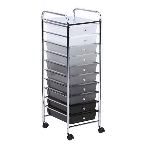 Honey-Can-Do 10 Drawer Cart, Shaded CRT-05255 Assorted
