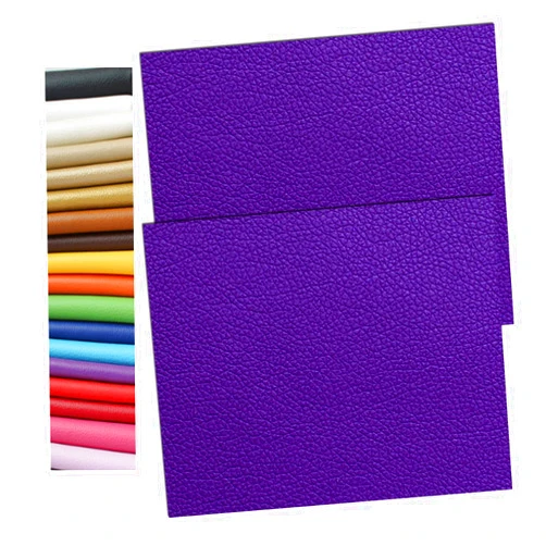 Guokuai 2 Pcs Sofa Repair Self Adhesive Leather Tape Patch Strong Adhesive Car Seat Furniture Repair Patches High Low Temperature Wear Waterproof Resistant (10 x 12 inch/2pcs, Purple)