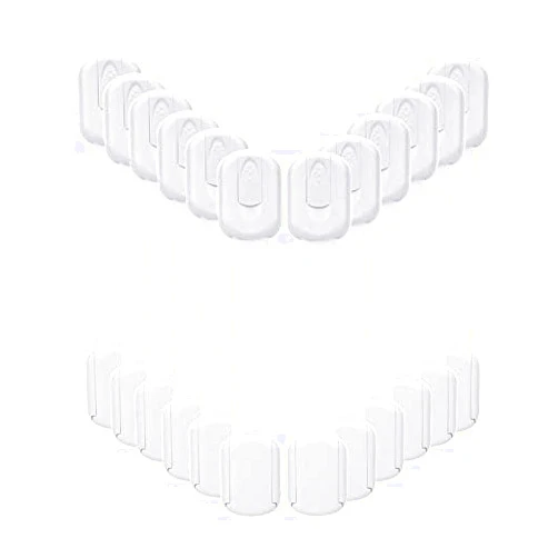 Vkania Baby Proofing Cabinet Strap Locks - Child Safety Drawer Cupboard Oven Refrigerator Adhesive Locks - Adjustable Toilets Seat Fridge Latches - Kids Proof Kit - No Drilling（12 Pack ）