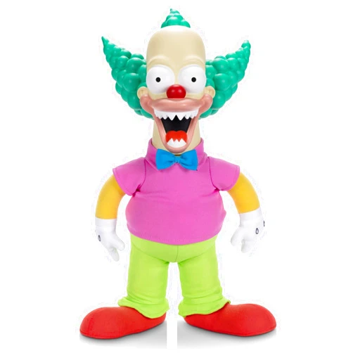 JAKKS Pacific The Simpsons Talking Krusty Doll Plush, 16-Inch Good and Evil Krusty Pull String Doll, from The Classic Treehouse of Horror III Episode