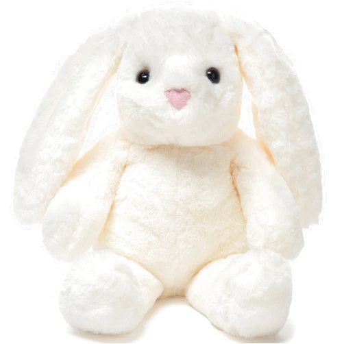 Bearington Collection Bearington Nibbs The Stuffed Rabbit Plush, 15 Inch White Bunny Stuffed Animal, White Easter Bunny