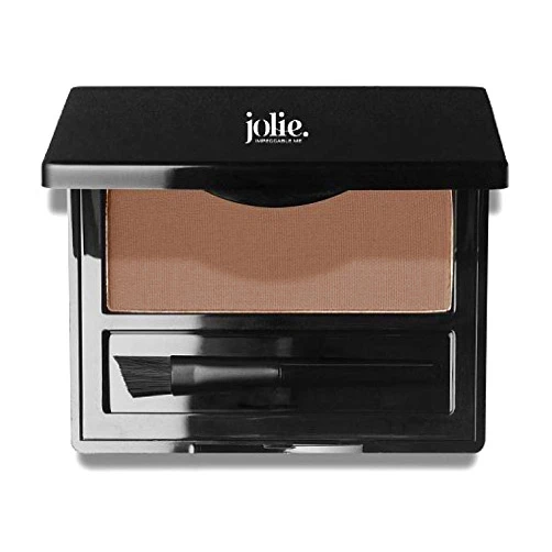 JOLIE. IMPECCABLE ME Jolie Brush on Brow - Brow Defining Powder - Contour and Shape Brows - Easy Blend, Natural Effect - No Fading or Smudging - Vegan (Dark Smoke)