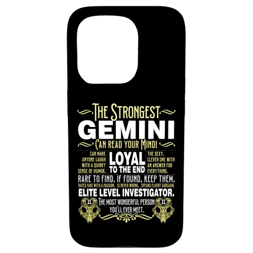 Strongest Gemini Loyal To The End Can Read Mind Gemini Symbol Astrology Zodiac Sign Personality Horoscope Case for iPhone 15 Pro
