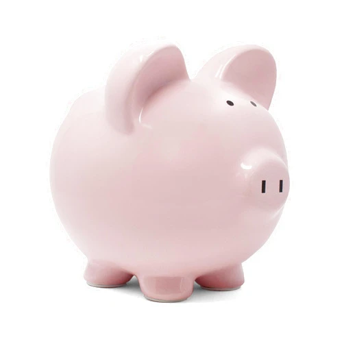 Child to Cherish Ceramic Piggy Bank, Pink