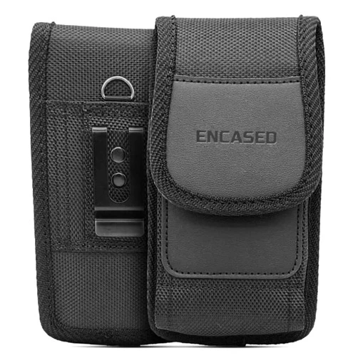Encased XL Cell Phone Pouch Holster Compatible with Samsung Galaxy S21 / S22 /S23 /S24 Ultra, iPhone 12/13/14/15/16 Pro Max Belt Clip Holder (Large Case Compatible)