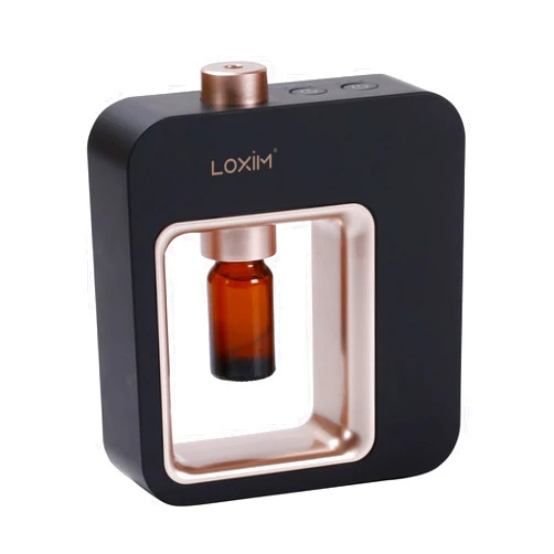 XEPTLE Waterless Aromatherapy Device Quiet No Water Cold Mist Battery Powered Portable for Travel Home Yoga Office(Black)