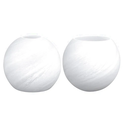 Rivqahra 2 Pack Alabaster White Glass Globe Shade Replacement Globe & Cover for Lighting Fixture, 5.9