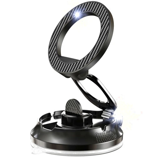 Fidesert Magnetic Phone Holder for Car [90+LB Strongest Suction&3000gf Strongest Magnetic] 360° Adjustable Vacuum Phone Holders for Your Car, Magsafe Car Mount for iPhone (Black)