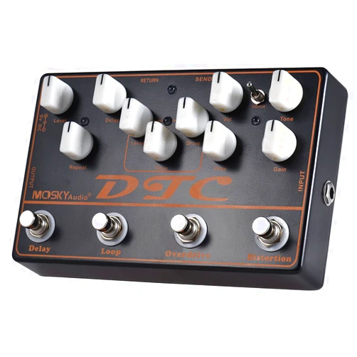 ERYUE Effect Pedal DTC 4-in-1 Electric Guitar Effects Pedal Distortion + Overdrive + Loop + Delay