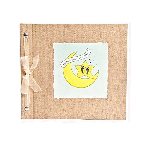 Hugs and Kisses XO Beautiful Baby Memory Book Keepsake, Hugs and Kisses XO, Baby Unisex, Twinkle Twinkle Little Star, Baby Journal and Photo Album