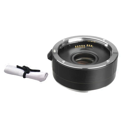 Vivitar Canon EOS Rebel XSi 2x Teleconverter (4 Elements) + Nwv Direct Microfiber Cleaning Cloth.