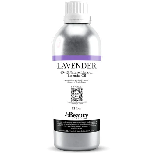DIYBeauty Bulk Lavender Essential Oil - Large Size 32 fl oz Bottle - 100% Pure and Undiluted - for Candle Making, Soap Making, DIY Recipes