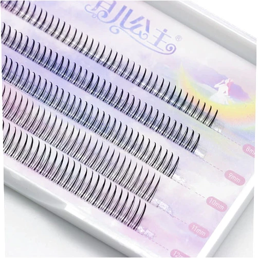 LASGOOS DIY Eyelash Extensions Natural 3D Effect Individual Lash 8/9/10/11/12mm 200pcs A Shape Lashes Volume Lashes Mixed Set, Home Eyelash Extension C curl Lashes Wholesale Salon Pack