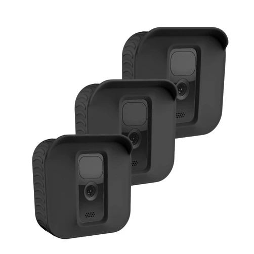 MOSISO Silicone Skin Cover Compatible with Blink Outdoor (3rd Gen) Camera, 3 Pack Weather Proof Outdoor Camera Protective Silicon Case Cover for Indoor Outdoor Home Security Camera, Black