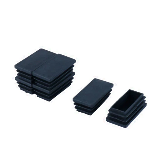 uxcell Plastic Rectangle Blanking End Cap Tubing Tube Inserts 25mmx50mm 6 Pcs