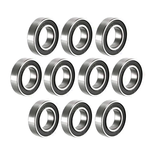 uxcell 6800-2RS Deep Groove Ball Bearing Double Sealed 1180800, 10mm x 19mm x 5mm Carbon Steel Bearings (Pack of 10)