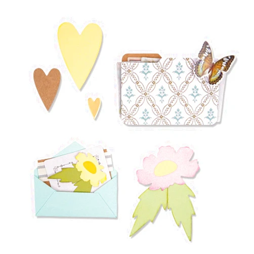 Sizzix Thinlits Dies by Eileen Hull 11/Pkg-Envelope Folder & Flowers