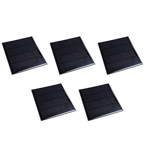 DMiotech 5 Pack 5V 300mA 104mm x 140mm Mini Solar Panel Cell for DIY Electric Power Project