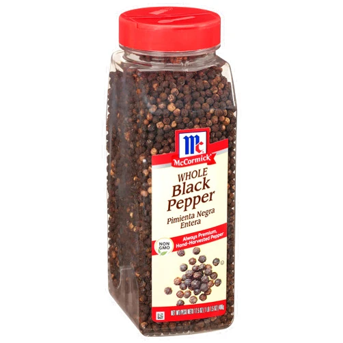 McCormick Whole Black Pepper (Made with Whole Peppercorns), 17.5 oz