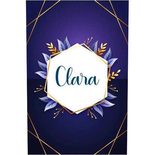 Annika Cirilla Tni Publishing Clara: Taccuino personalizzato con il nome Clara | Regalo di compleanno per moglie, mamma, sorella, figlia ... | Foglie blu | 110 pagine a righe, ... pollici (15,24 x 22,86 cm) (Italian Edition)