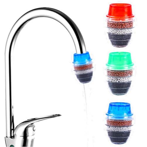 PCTC 3 Pack Faucet Mount Filters, Faucet Water Filter Tap Water Purifier for Faucet Kitchen Bathroom Sink Filter Filtration Activated Carbon Removes Chlorine Fluoride Heavy Metals Hard Water