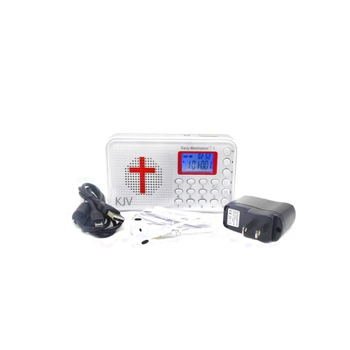 Daily Meditation KJV Dramatized Audio Bible Player - King James Version Electronic Talking Bible with Charger and Earphone, Portable to Listen at Anywhere Anytime