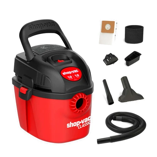 Shop-Vac 2021000 Micro Wet/Dry Vac Portable Compact Micro Vacuum with Collapsible Handle Wall Bracket & Multifunction Accessories Uses Type A Filter Bag & Type MM Foam Sleeve