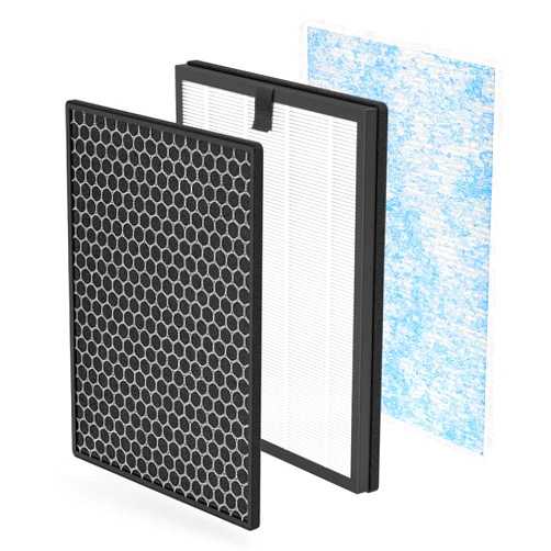 iSingo AirMax8L True HEPA Replacement Filter for Okaysou AirMax8L Air Purifier, 3-in-1Blue Ultra-Filter True HEPA Filter & 2-in-1 Duo-Filter Carbon Filter