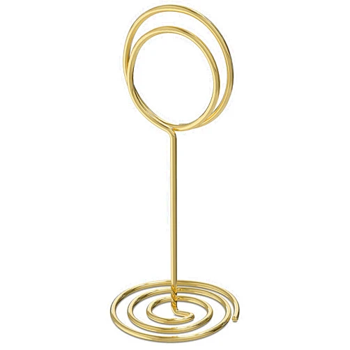 IRICUS 10 Pack Table Number Holders for Wedding - Gold Place Card Holder - Table Sign Holders - Picture - Photo Holders for Tables - Mini Table Number Stands Gold - Small Gold Table Number Holders Clip Stand