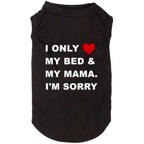 Weokwock Dog Shirts Letter Printed Vest for Small Large Dogs Slogan Costume Dog Pajamas Puppy Gift Pet Clothes Mama's Boy (Medium, O-Black)