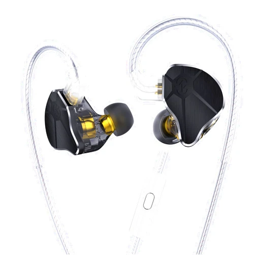 keephifi CCZ BC04 in Ear Monitors Dynamic Hybrid Dual Driver Noise Wired Earbuds Cancelling Lightweight Audiophile Headphones with 5N OFC Cable for Musicians Singers(Black, with Mic)
