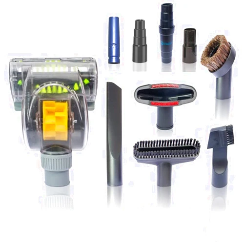 VACEXT Household Cleaning Kit Vacuum Cleaner Accessories & Air Driven Pet Upholstery Turbo Brush Vacuums Nozzle Tool Pet Attachment Swivel Head with 35mm to 32mm Vacuum Attachment Adapter & Dyson V6 Adapter
