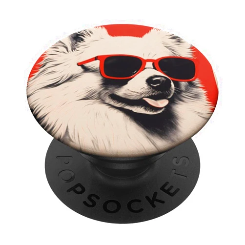 American Eskimo Paw Fun American Eskimo Loyal Dog Vintage Pet Mom Dad PopSockets Standard PopGrip