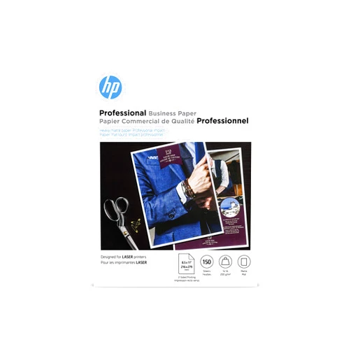 HP Professional Business Paper, Matte, 8.5x11 in, 52 lb, 150 sheets, works with laser printers (4WN05A)
