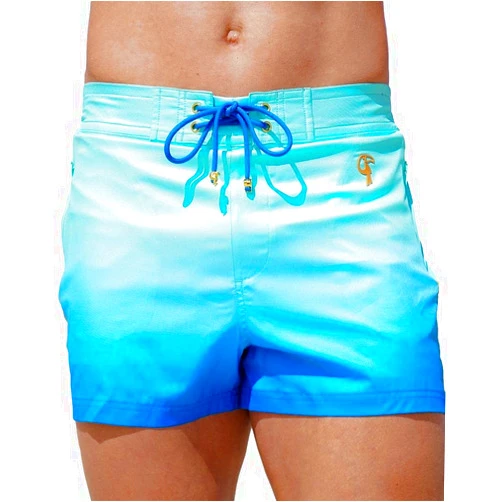 Tucann Men's Swim Shorts, Faded Collection, Quick Dry, Inner Swim Trunks, Zipper Pockets (Faded Ocean, Large)