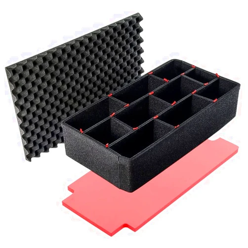 Pelican TrekPak Dividers for the Pelican 1535 case. Comes with Red upgraded bottom pad.