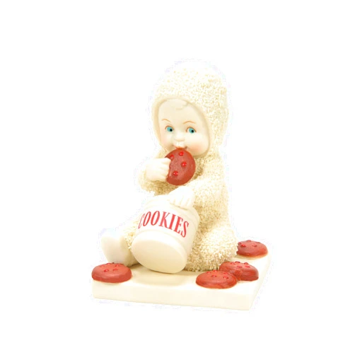 Department 56 Snowbabies Christmas Memories Cookies Might Eat Them All Figurine, 2.91 Inch, Multicolor