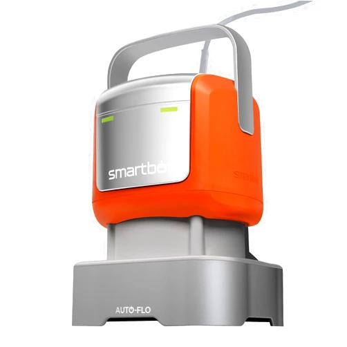 Smartbot Submersible water pump (Orange) Flow Rate 2800 GPH, Max Lift 25 Ft, 1/2 HP, 6 Hose Kit, Small Portable Electric Utility Pump, Auto-Flo® Automatic Switch, Knock Over Operation,