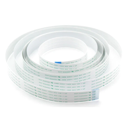 Generic Long Flat Flex Ribbon Extension Cable for Raspberry Pi Camera with Green Text - White 2m / 6.56ft