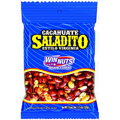 Winnuts Cacahuate Saladito Virginia Style Salted Peanuts 5.25 oz (5 pack)