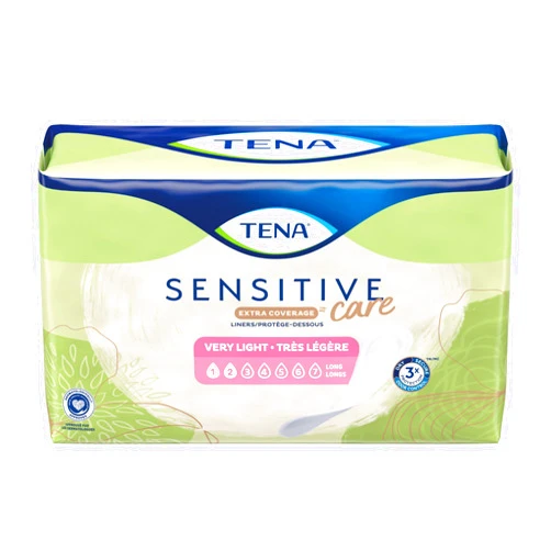 TENA Sensitive Care Extra Coverage Female Incontinent Pad Very Light Long 9