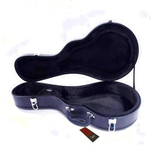 Glarry® F-Style Microgroove Mandolin Hard shell Case Deluxe Leather Wood Mandolin Case