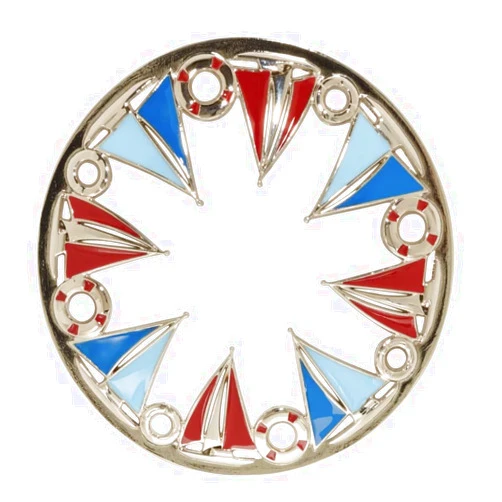 Yankee Candle Summer Sailboats Illuma-Lid Jar Candle Topper - for Large and Medium Original Jar Candles - Does Not Fit on Signature Candles, Silver Red Blue