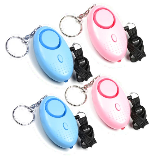 Othmro 2 Pack Safe Sound Personal Alarm, Blue+Pink 130DB Personal Security Alarm Keychain w LED Strobe Light, Emergency Safety Alarm for Women, Men, Children, Elderly Light