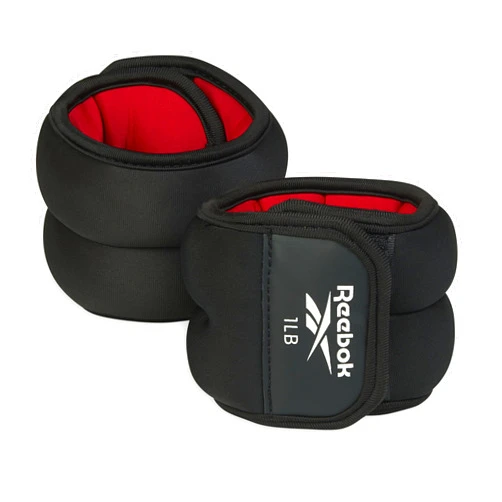 Reebok Wrist and Ankle Weights, Wearable Weights for Intensifying Workout, Durable Polyester & Spandex Ankle & Wrist Weights, Home Workout Essentials & Gym Accessories for Women & Men