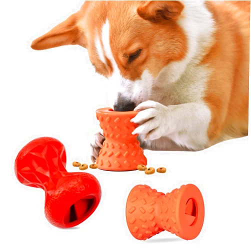 Doudele 2pcs Dog Toys Dog Toys for Aggressive chewers Puppy Toys Indestructible Dog Toy Dog Toys for Small Dogs Interactive Dog Toys Dog chew Toys pet Toys (Orange + Red)